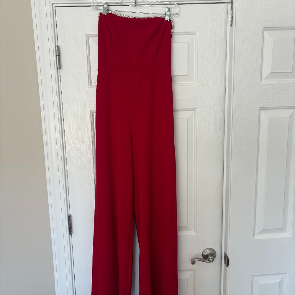 Brand New Red Rhinestone Jumpsuit